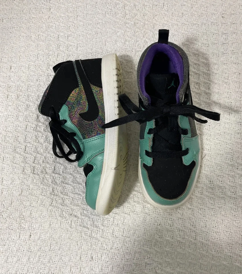 Air Jordan 1 Flex TD Atomic Teal/Negro/Ultravioleta Talla 10C 554727-309 Foto 3 de 4