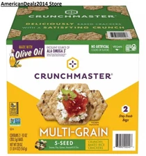 2 PACK - Crunchmaster 5 Seed Multi-Grain Cracker with Olive Oil 10 Oz Total 20oz