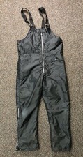 Vtg Snowpants Ski Snowmobile Overalls Black Adjustable Womens 70  s 80  s Pants
