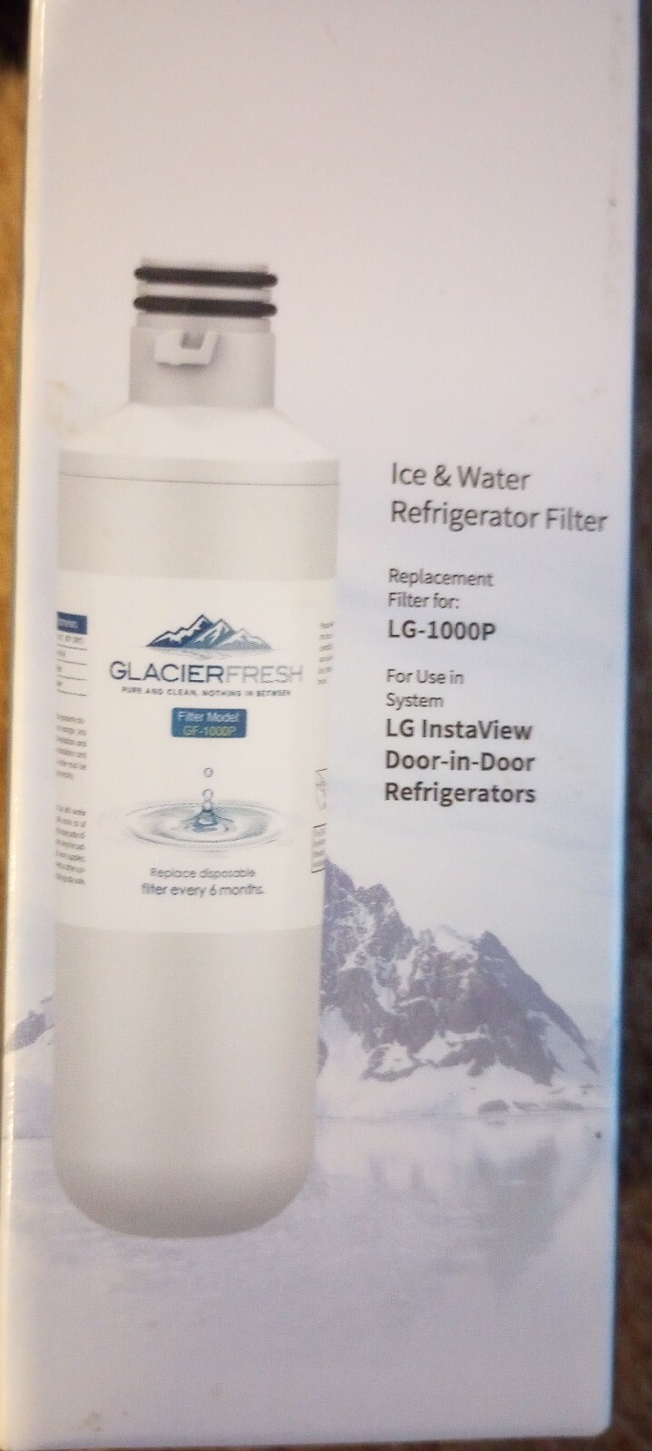 Glacier Fresh GF1000P Water Filter Replacement For LG1000P New in box