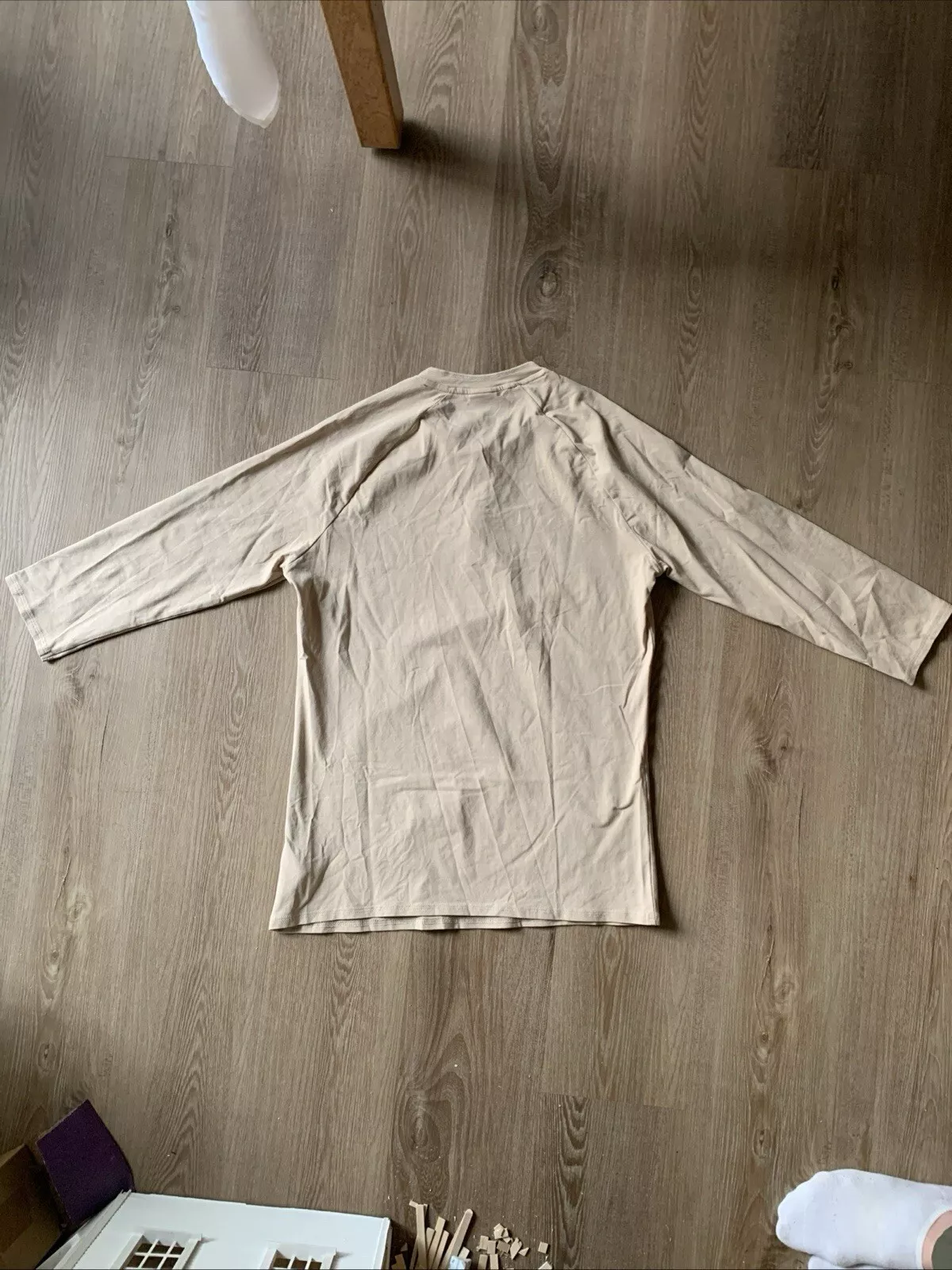 gymshark legacy henley 3/4 sleeve cotton stretch shirt