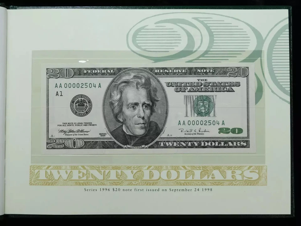 1996 $20 Premium Federal Reserve District Set 1999 of 2000 Serial #00002504 in O - Image 3 of 4