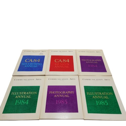 Vtg 1984-1985 Communication Arts Magazines Lot Of 6 CA84 CA85 DESIGN ADVERTISING