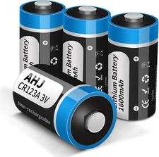4 Pack CR123A 3V Lithium Battery