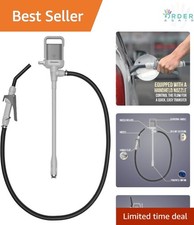 Fuel Transfer Pump Nozzle Rubber Hose 2.4 GPM Cordless Heavy Duty Portable