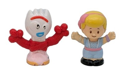 Fisher Price Little People Disney Toy Story 2.5'' Bo Peep & 2.75'' Forky Toys 