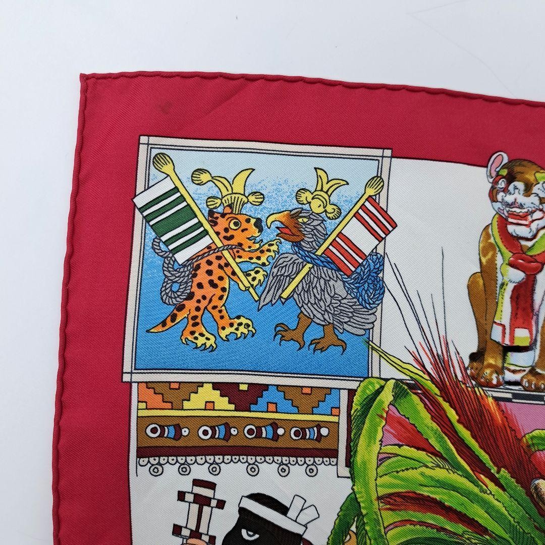 HERMES Carre 90 Silk Scarf Les Ameriques by Kermit Oliver :JPN | eBay