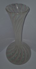 Large 13" Murano Zanfirico Art Glass Vase 1633
