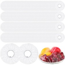 1000 Pcs Disposable Bowl Covers Plastic Plate Covers for Food with Elastic St...