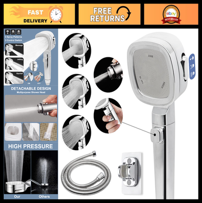 #ad High Pressure RV Shower Head with 60quot; Hose amp; On Off Switch 3 Spray Modes Water $35.99