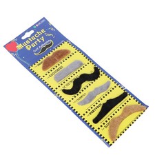 6 Pcs Self Adhesive Novelty Mustache Individualized Costume Fake Moustaches ORPA