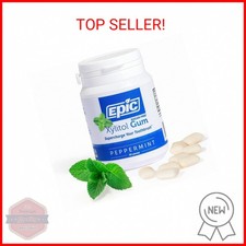 Epic 100 Xylitol Peppermint Chewing Gum - Sugar Free, Aspartame Free Dental Gum
