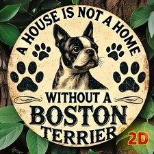 2D Flat, Tin Metal Signs Cute Pug Dog Sign Iron Sign, 8x8 inches, waterproof, pa