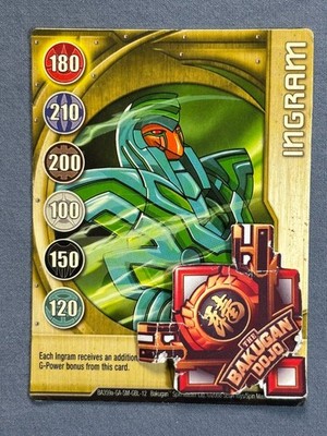 Bakugan Ingram   Gold Gate Card 12/48e Ventus Boost Ingram