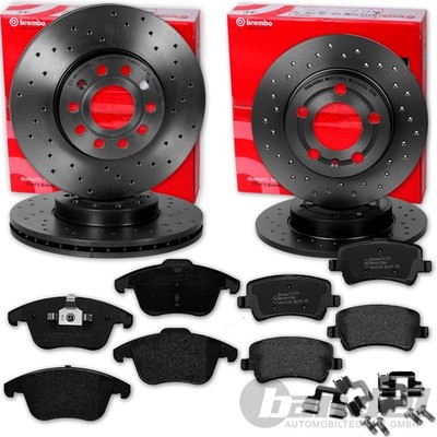brembo SPORT BREMSSCHEIBEN + BELÄGE VORNE+ HINTEN für VOLVO V70 V60 XC70 S60 S80