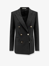 TAGLIATORE Paris Double Breasted Black Viscose Blazer New  Authentic