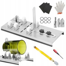 Glasschneider für Flaschen Edelstahl Flaschenschneider 5 Verstellbares Rad DIY