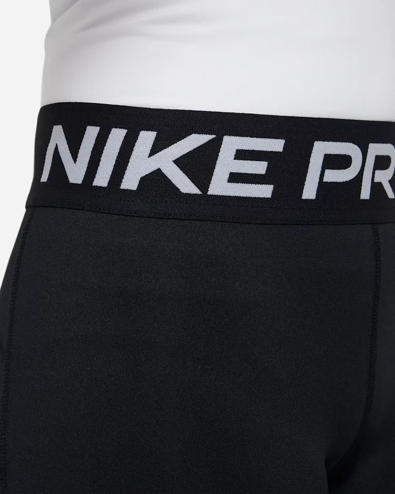 Nike Pro (Kids) Girls' 5" Black/White Dri-FIT Training Shorts (DA1033-010) L/XL - Image 4 of 4