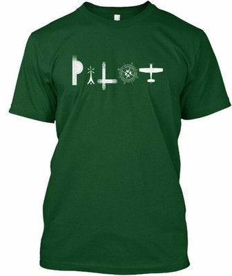 Aviation Pilot Airplane Plane Flying - Na T-Shirt Made in the USA Size S to 5XL