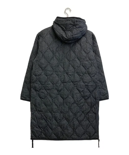 TAION Military Hooded Down Coat Men's Size L Black/Gray NWT image 2
