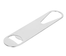 Bar Blade Bottle Opener With V Pourer Remover  7" Stainless Steel Heavy Duty