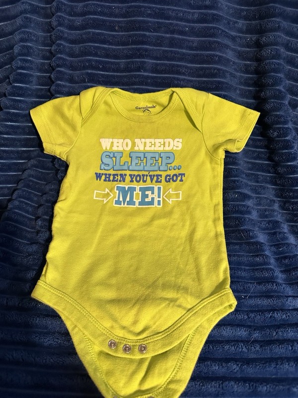 GARANIMALS “WHO NEEDS SLEEP WHEN YOU’VE GOT ME” ONE PIECE 18-24 MONTHS
