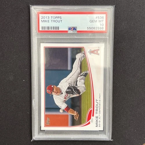 2013 Topps #536 Mike Trout Gem Mint PSA 10 Los Angeles Angels