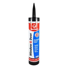 Red Devil 084660 Window & Door Siliconized Acrylic Caulk, Black, 10.1 oz, Pac...