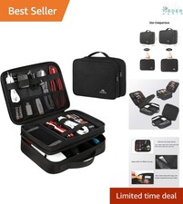 Electronics Organizer Travel Case Water Resistant Cable Bag for Accessories