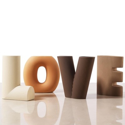 Joeabor Ceramic Vase Set of 4 - Handcrafted Ceramic Vases for Home Decor & Shelf