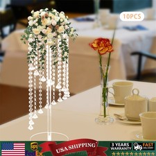 10 Pcs Acrylic Vase Stands Party Wedding Crystal Centerpiece Table Decoration