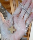 25" Vintage Mexico 950 Sterling ESCORCIA Thick Cross W/950 Chain 15.2g Free Ship — photo 3