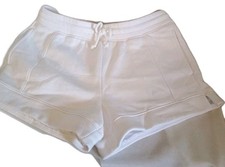 Classic Fleece Mid-Rise Relaxed Fit Shorts White Women's Size M NWT 33