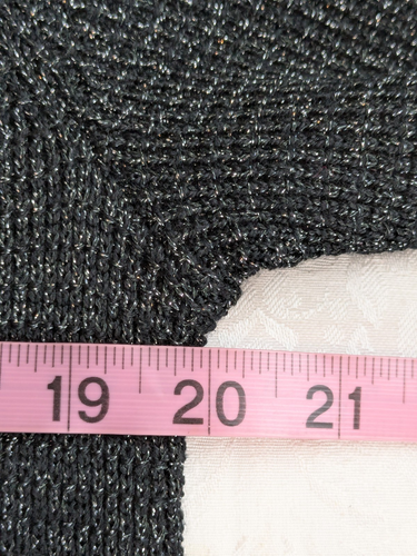 Eileen Fisher Black Metallic Open Front Merino Wool Blend Cardigan Sweater M - Picture 7 of 9