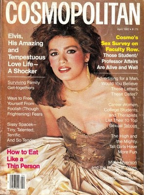 April 1982 GIA CARANGI LAST AMERICAN COSMOPOLITAN COVER Scavullo Gift To Her VG+