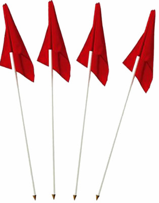 Sport Fußball Basic 6 Fuß Eckpfosten weiß 4er Set ohne Flagge