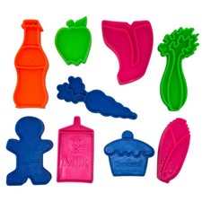 1972 Mattel Tuff Stuff Play Food Set 9 Pieces Vintage Neon