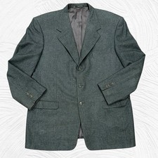 Sartori Mabro Blazer Zegna Wool Silk Cashmere Gray 46L Hopsack 3 Button flaw 