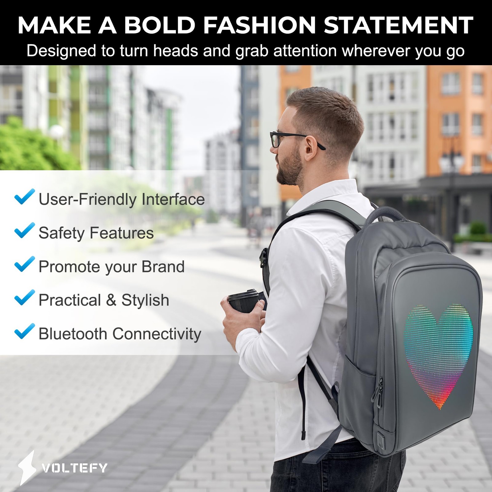 Backpack, Motorcycle Backpack with Programmable S… - image 6