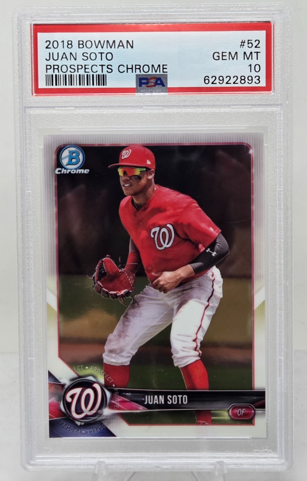 2018 Bowman Chrome JUAN SOTO RC CARD PSA 10 GEM MINT
