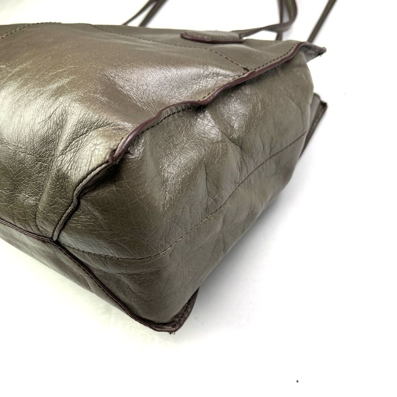 HOBO International Friar Taupe Gray Leather Shoul… - image 5