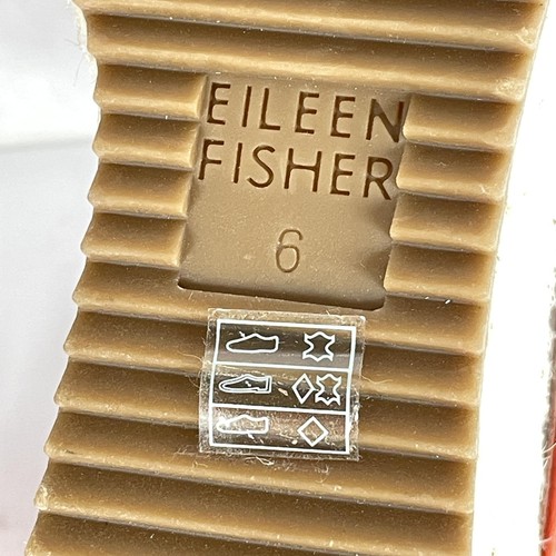 Scarpe Eileen Fisher donna taglia 6 rosso nabuk espadrillas zeppa sandali con cinturino - Foto 8 di 9