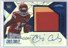 2015 Certified Freshman Fabric Mirror Blue 19/25 Chris Conley #219 Auto 2d6