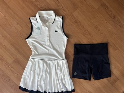 Lacoste New With Tags 2 Pc Tennis White Navy Dress Size 4