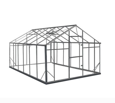 Gewächshaus Treibhaus Aluminium Pflanzenhaus Glashaus Gampre 430x290x225cm