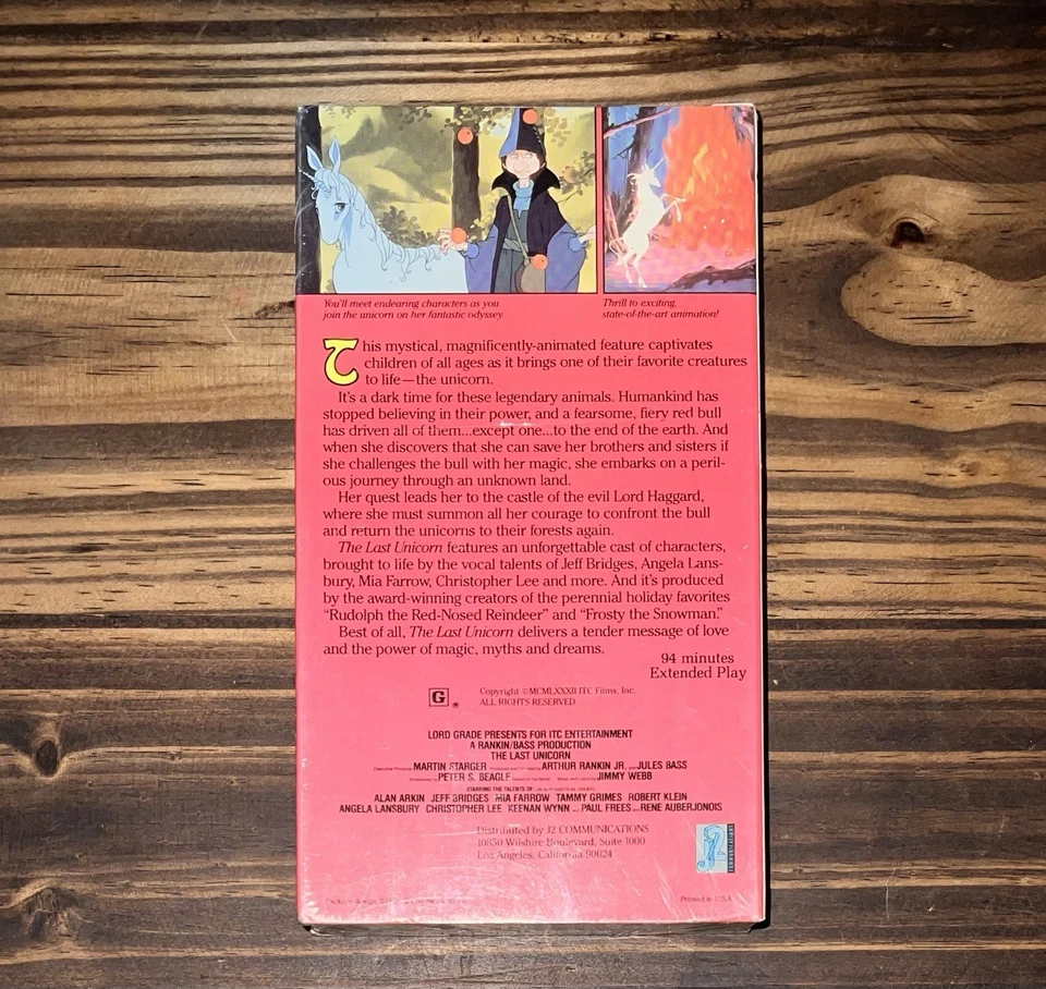THE LAST UNICORN 1982 VHS ITC Home Video *Brand New* Jeff Bridges - Image 3 of 4