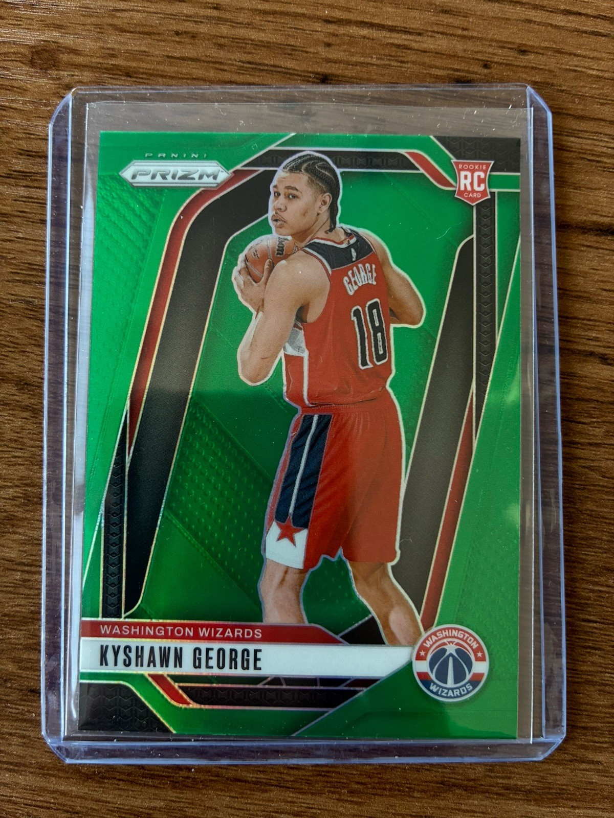 2024-25 Panini Prizm #257 Kyshawn George Prizm Green