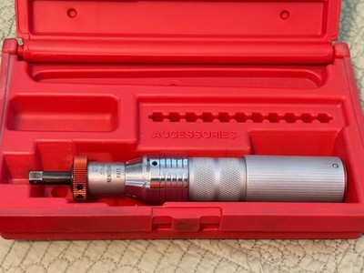 Snap-On QTS135 - 1/4'' Adjustable Click Torque Wrench 5-35 lb-in SAE - VGC