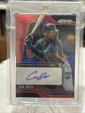 2025 PRIZM BASEBALL CAM SMITH RC PROSPECT SIGNATURES RED AUTO /99 #PS-CS ASTROS