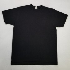 Shaka Active Black Basic Crew Neck Short Sleeve T-Shirt Men's Size Large Classic